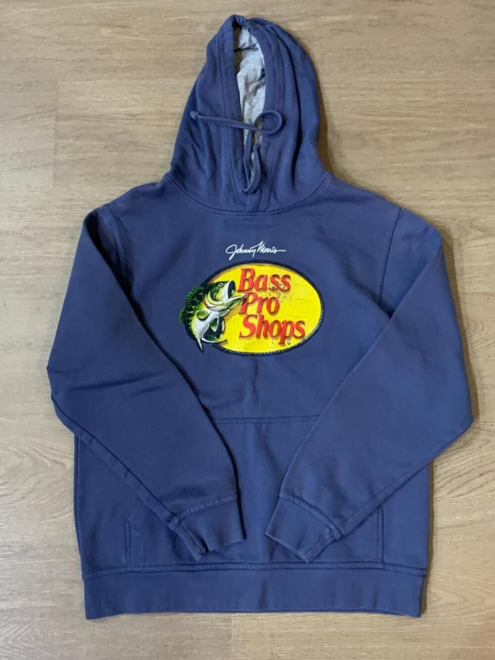 Bass Pro Shops Men's Blue and Navy Hoodie